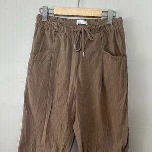 Oak + Fort Textured Cotton Drawstring Pant in size SMALL